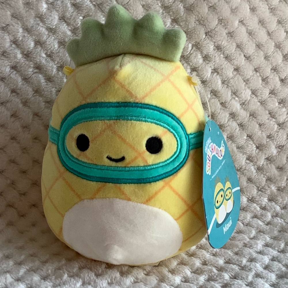 Kellytoy Squishmallows Maui Plush Scuba Diving Pineapple Stuffed Animal w Tags